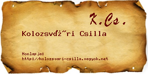 Kolozsvári Csilla névjegykártya