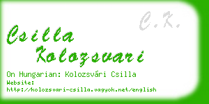 csilla kolozsvari business card